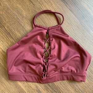 ALO Yoga Burgundy Sports Bra